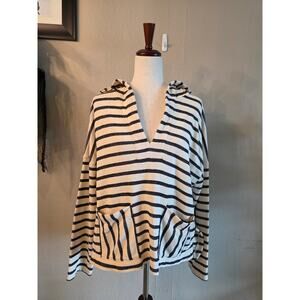 Madewell Women's Striped Pullover Hoodie SZ Medium